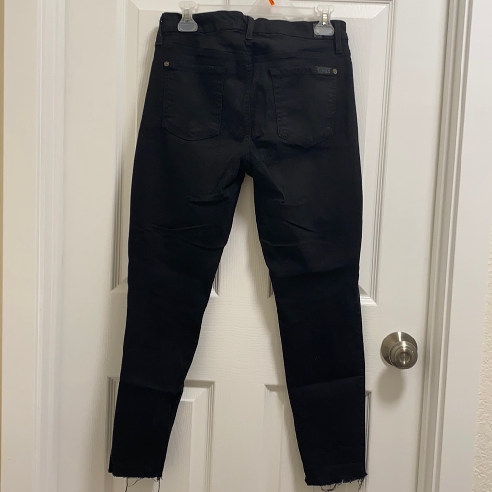 7 For All Mankind black skinny jeans size 30